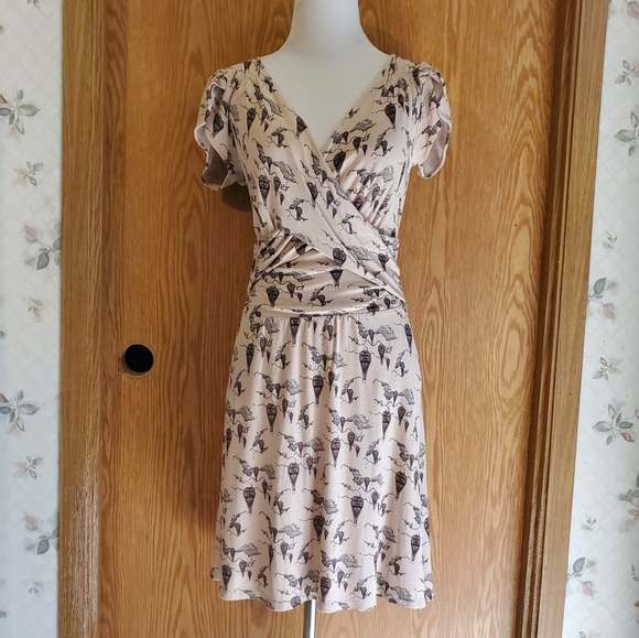 Anthropologie Leifnotes up and away hot air balloon print viscose crepe … - Picture 3 of 13